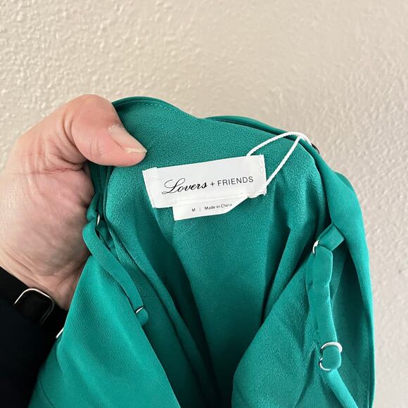 NEW Revolve x Lovers + Friends Evergreen Ruffled dress in Jewel Green - Picture 9 of 11